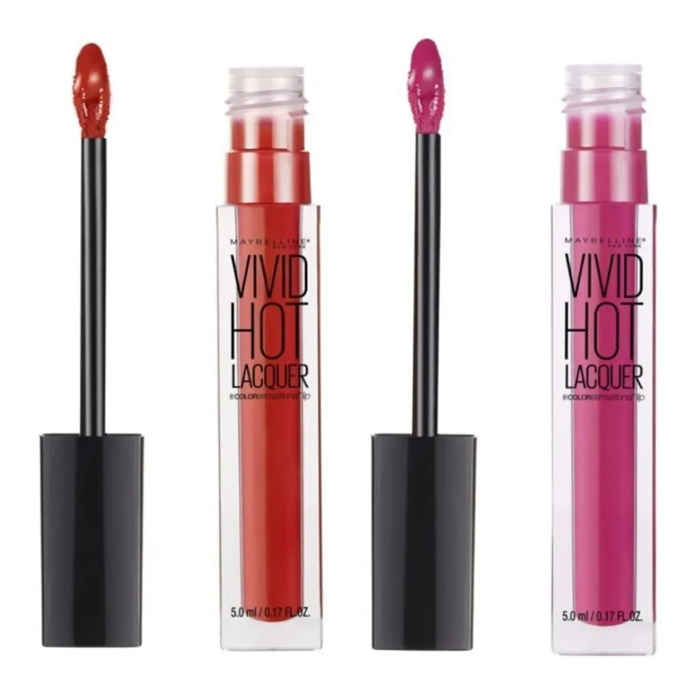 Maybelline Vivid Hot Laquer Lip Gloss, 68 Sassy, 70 So Hot